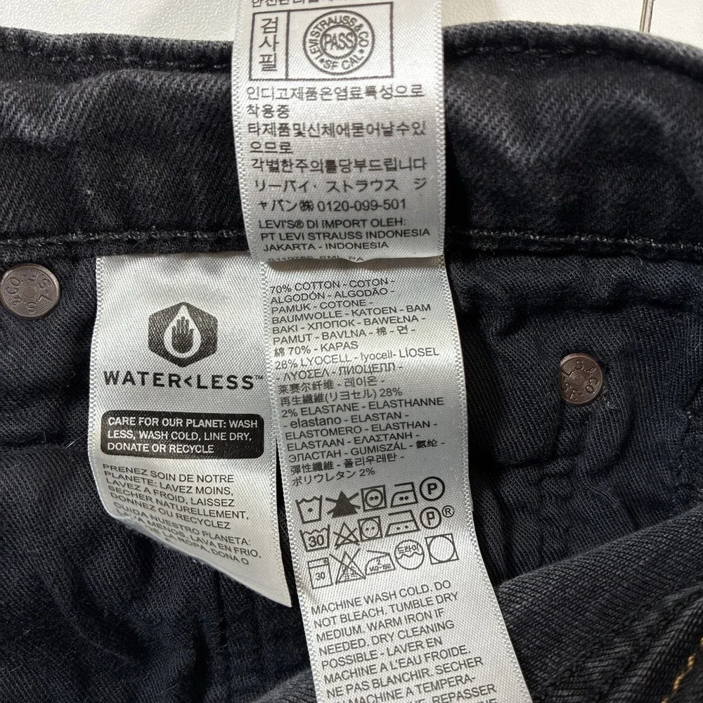 Levi's Premium 511 Jeans 29x32 Black Stretch‎ Denim Cowboy USA (Tag 30x34)